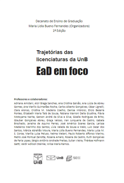 Capa do livro Trajetórias das Licenciaturas da UnB: EaD em Foco
